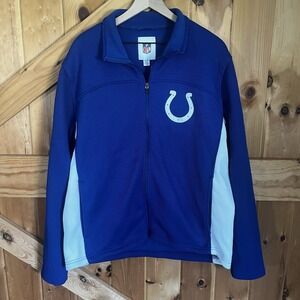 NFL‎ Men's XL Indianapolis Colts Blue White Full Zip Jacket